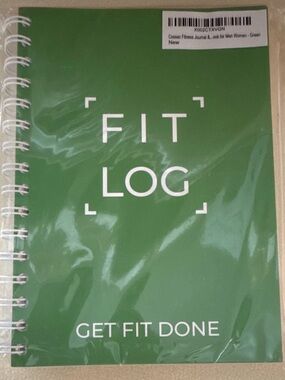 Source Unknown Green FIT LOG Spiral Fitness Journal